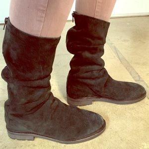 Free People Everett Distress Suede Slouch Boot NEW